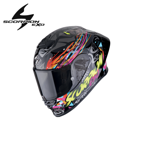 Casco SCORPION EXO-R1 EXO II AIR SAVAGE NEGRO AZUL