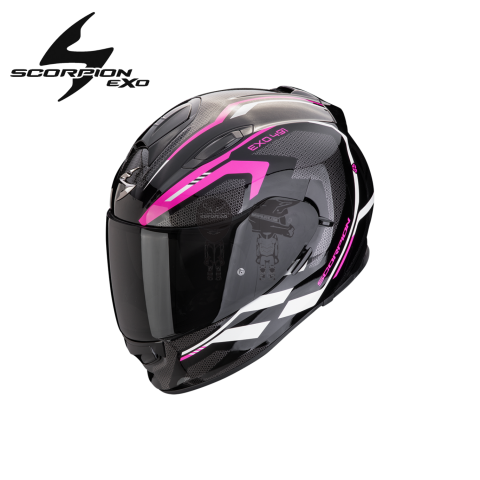 Casco SCORPION EXO-491 KRIPTA NEGRO ROSA BLANCO