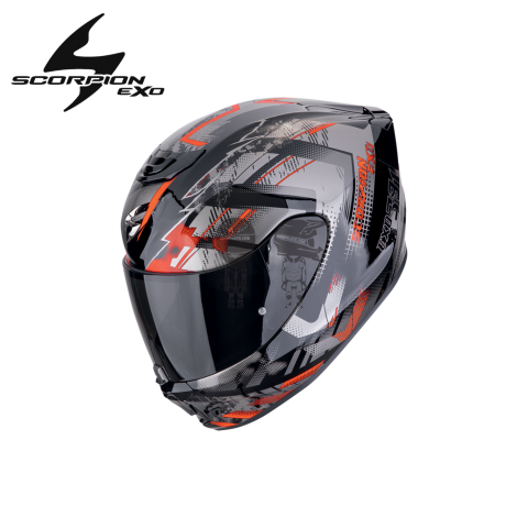 Casco SCORPION EXO-391 CLUTTER NEGRO ROJO 