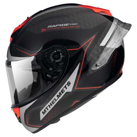 Casco MT RAPIDE Pro Master B5 Carbón Rojo Brillo